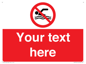 Custom prohibition no swimming